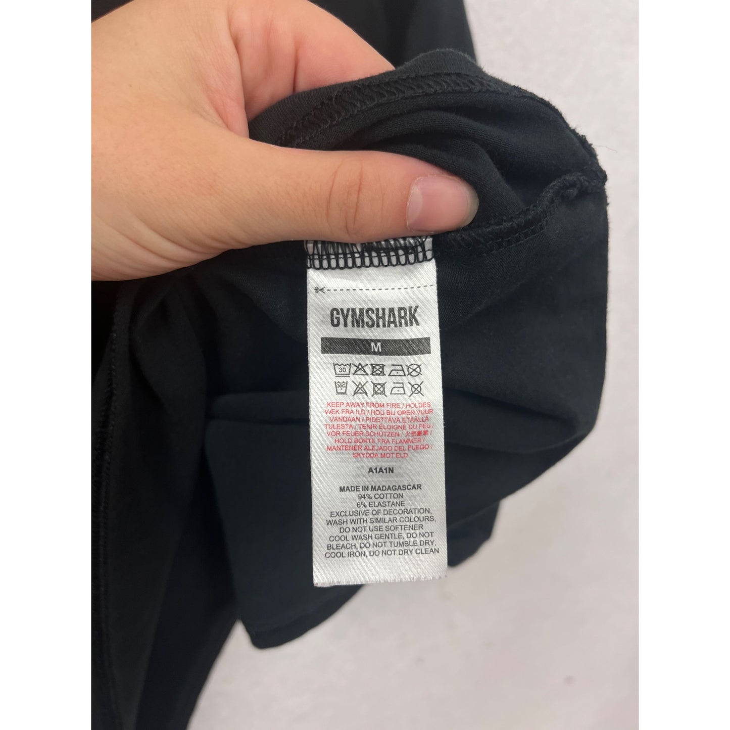 Gymshark Black Long Sleeve Performance Shirt M #529A