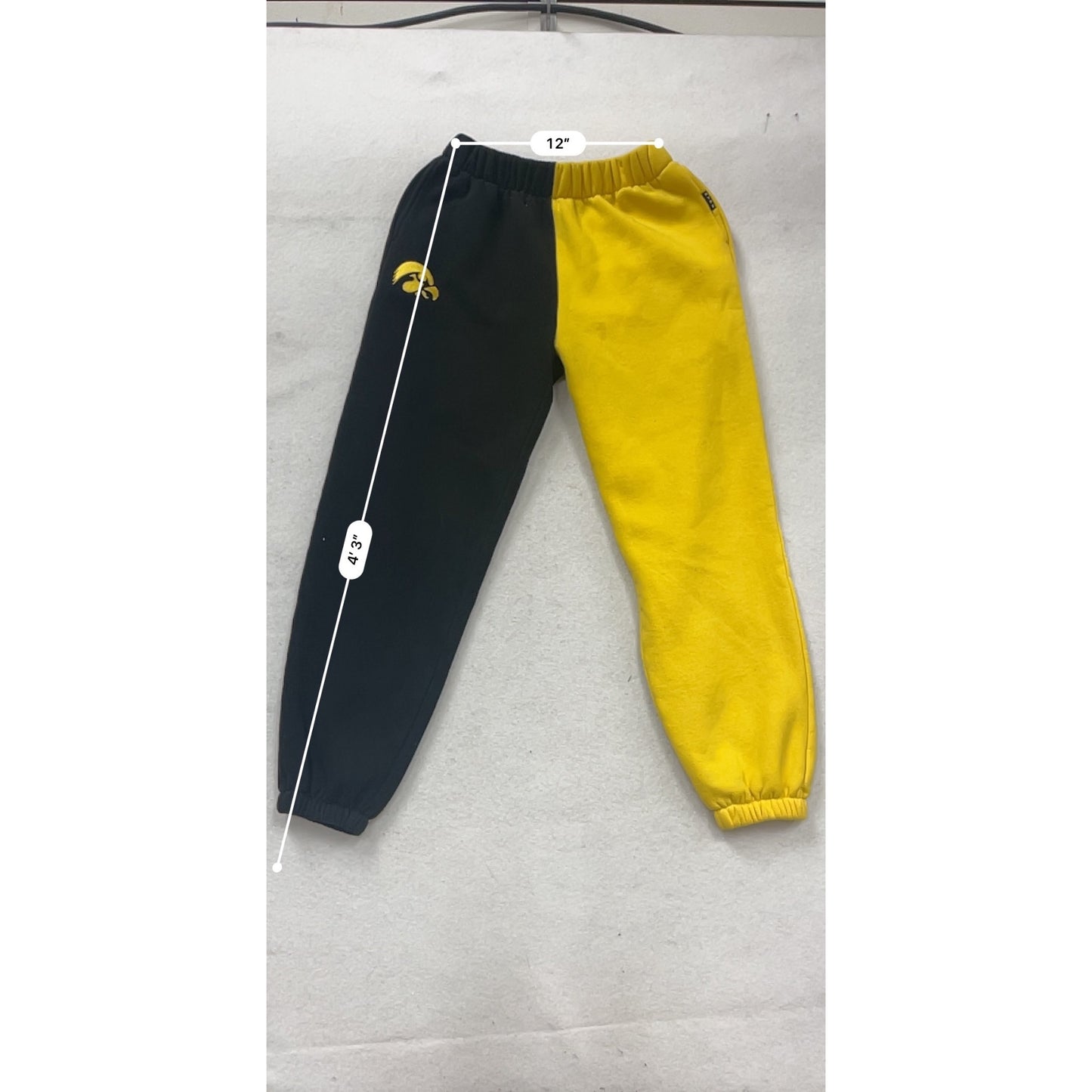 Hype And Vice Iowa Hawkeyes Black & Yellow Jogger Pants L #300A