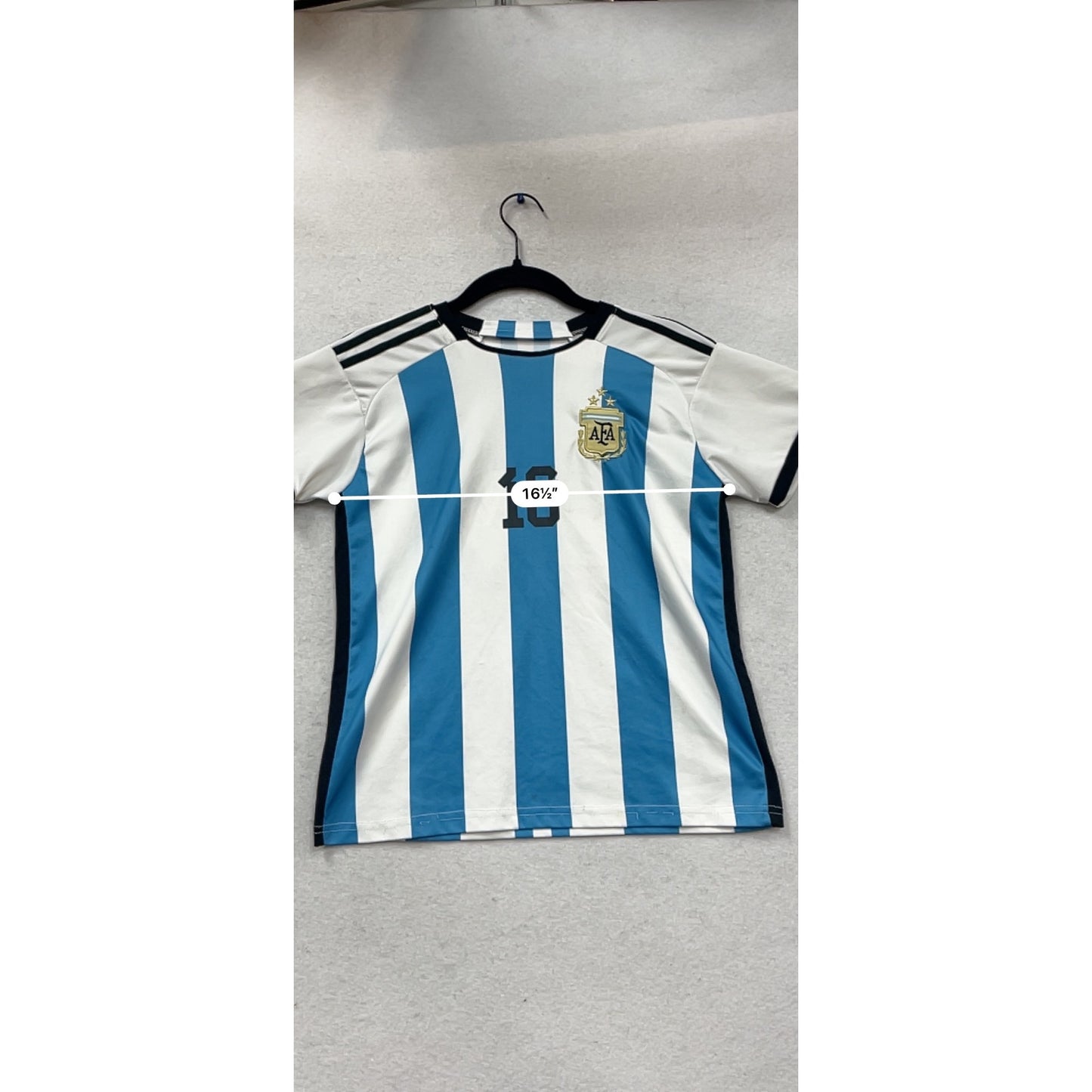 Argentina Soccer Jersey Messi #10 Youth Size #956A