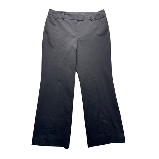 Anne Klein Black Wide Leg Suit Pants 12P Mid-Rise Formal Wear 228B