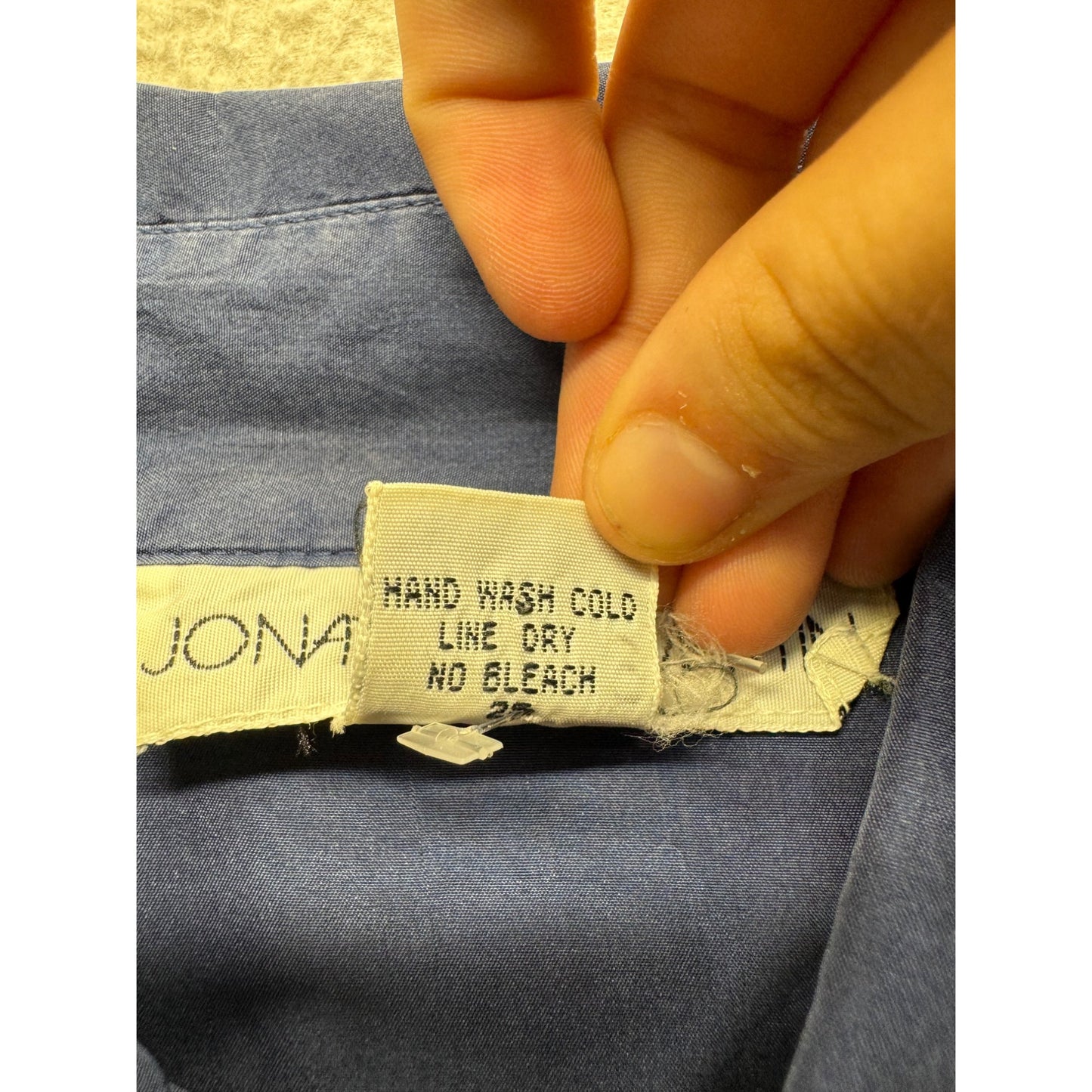 Jonathan Martin Navy Blue 100% Silk Short Sleeve Button-Up Shirt M 302B