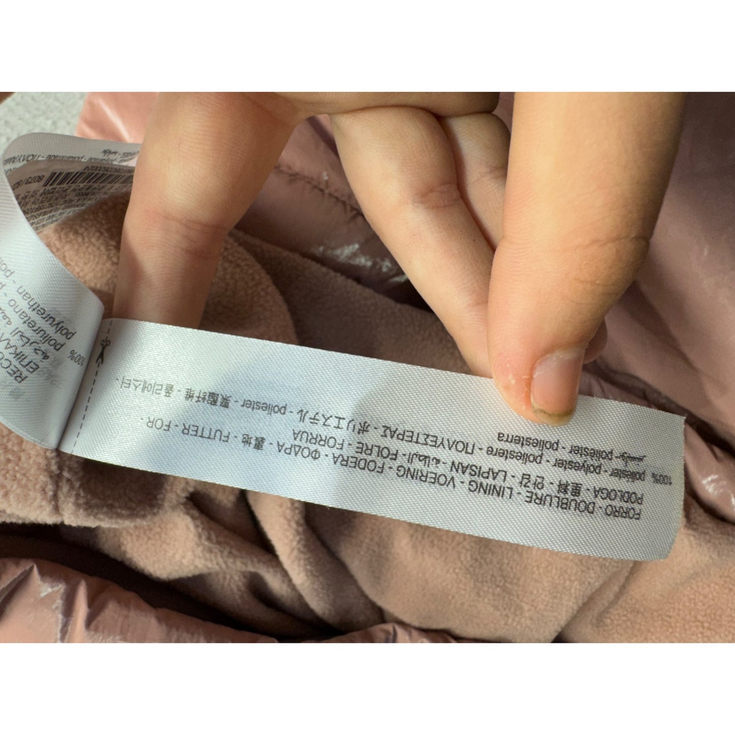 Zara Womens Light Pink Hooded Puffer Coat With Shiny Finish Size S #9509