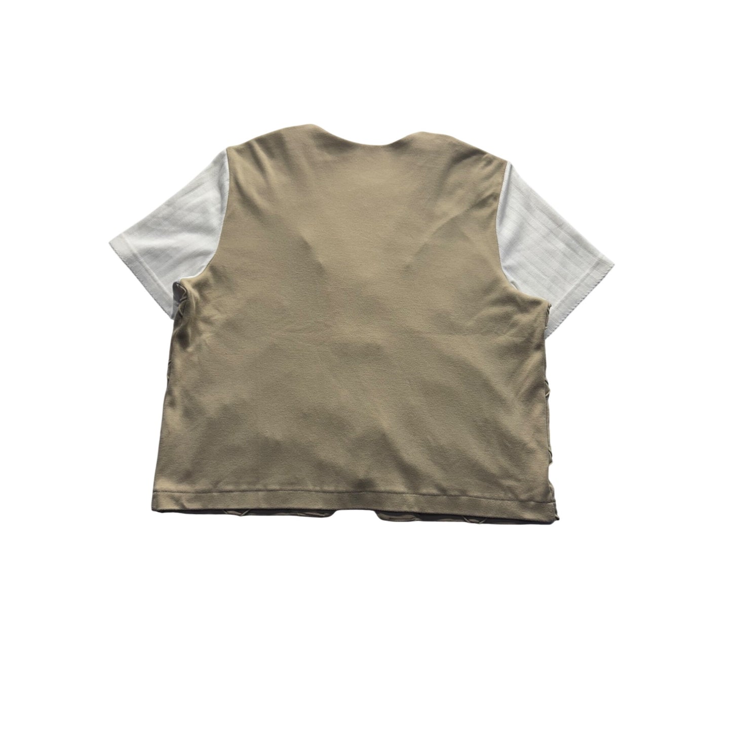 Alfred Dunner Petite Floral Embroidered Short Sleeve Button-Front Vest Top 81B