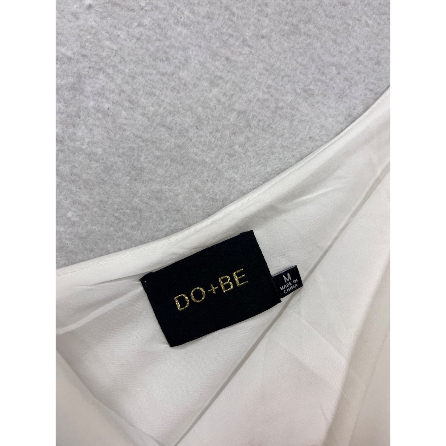 One-Shoulder White Satin Dress By Do+Be Size M #390A