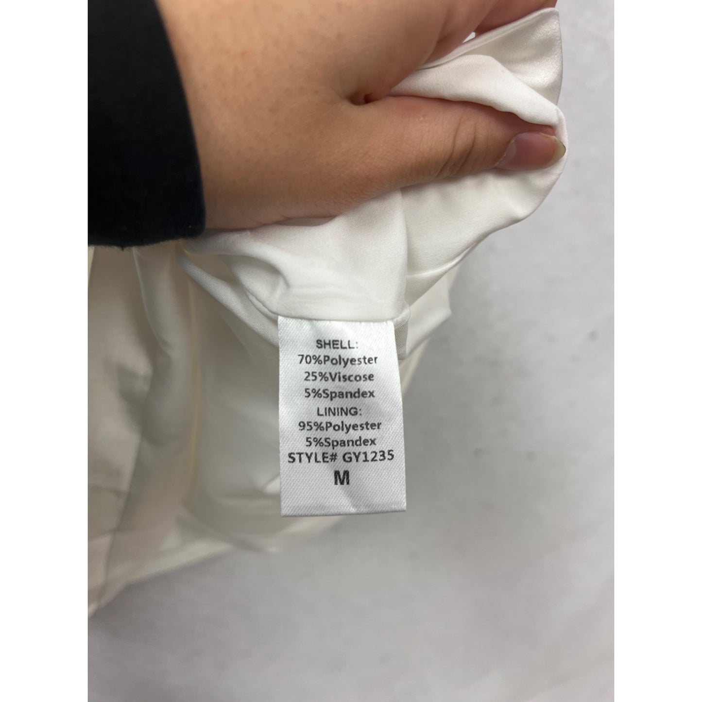 One-Shoulder White Satin Dress By Do+Be Size M #390A