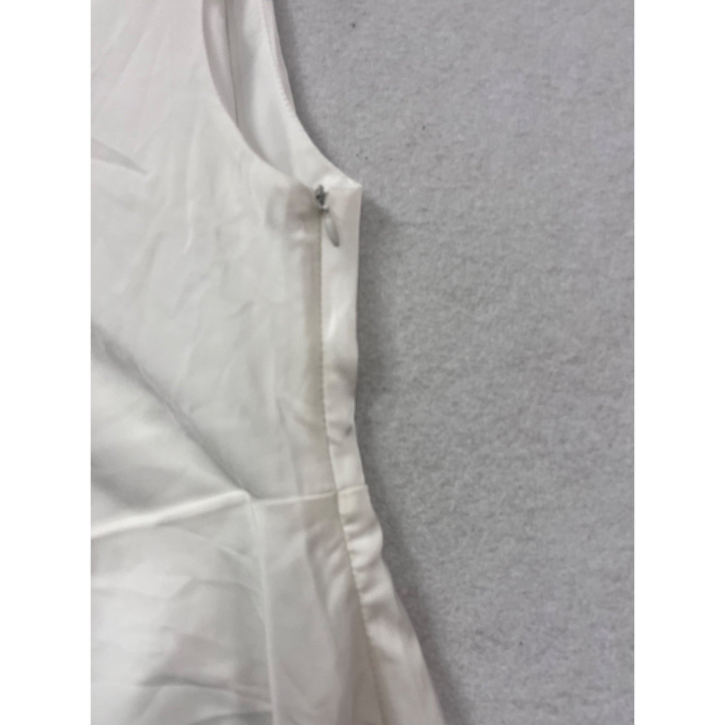 One-Shoulder White Satin Dress By Do+Be Size M #390A