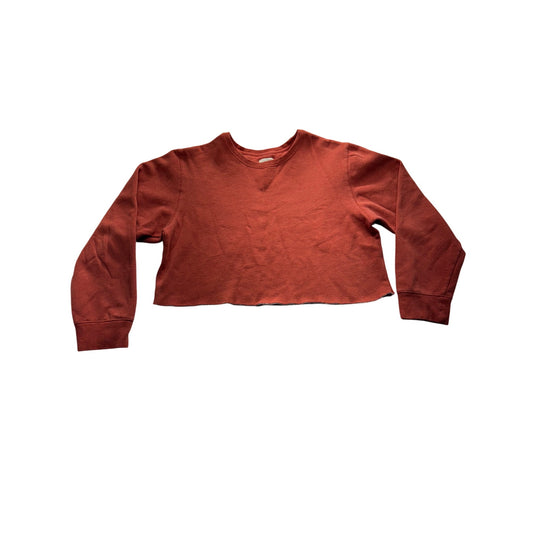 Cropped Rust Red Field Gear Crewneck Sweatshirt #7436
