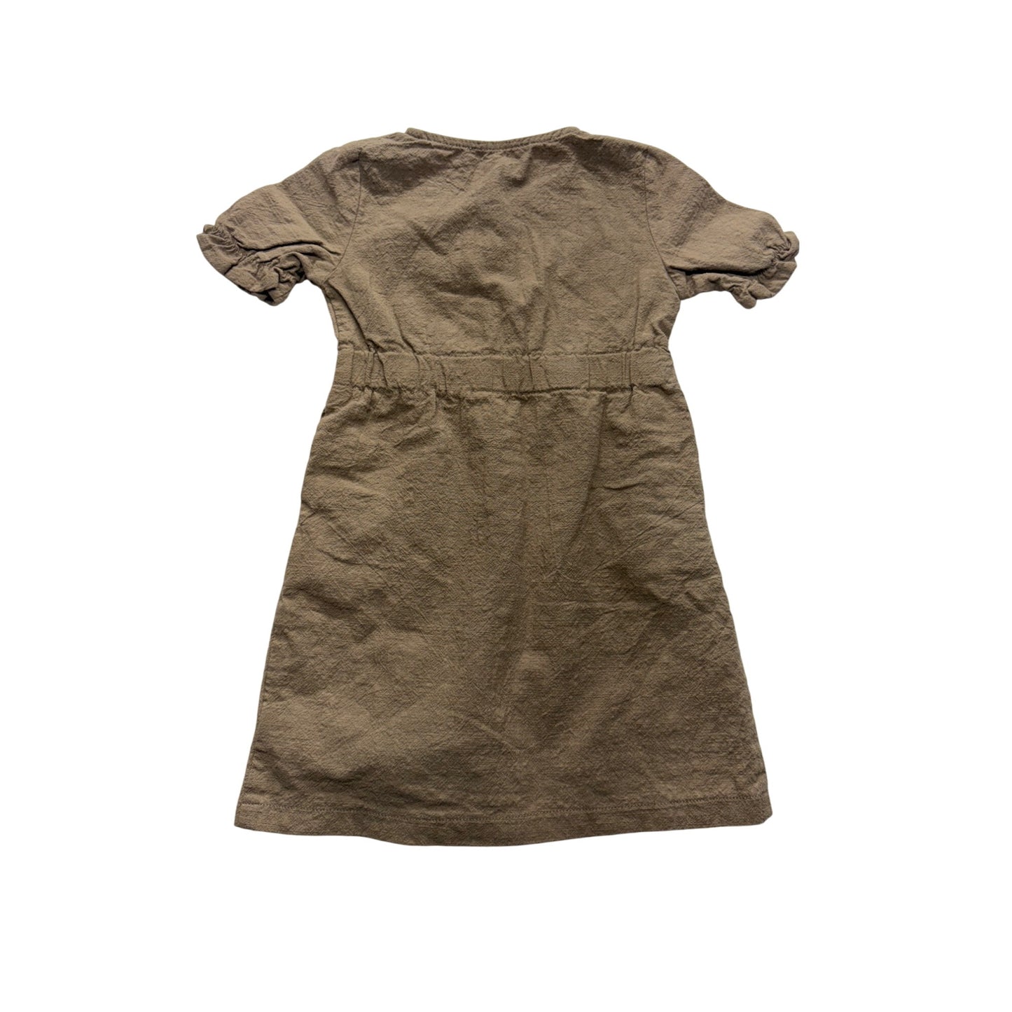 Baileys Blossoms 9-12M Baby Girl Button-Front Brown Dress #7419