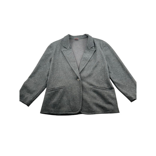 Graff Womens Californiawear Gray Blazer With Single Button & Pockets #6444
