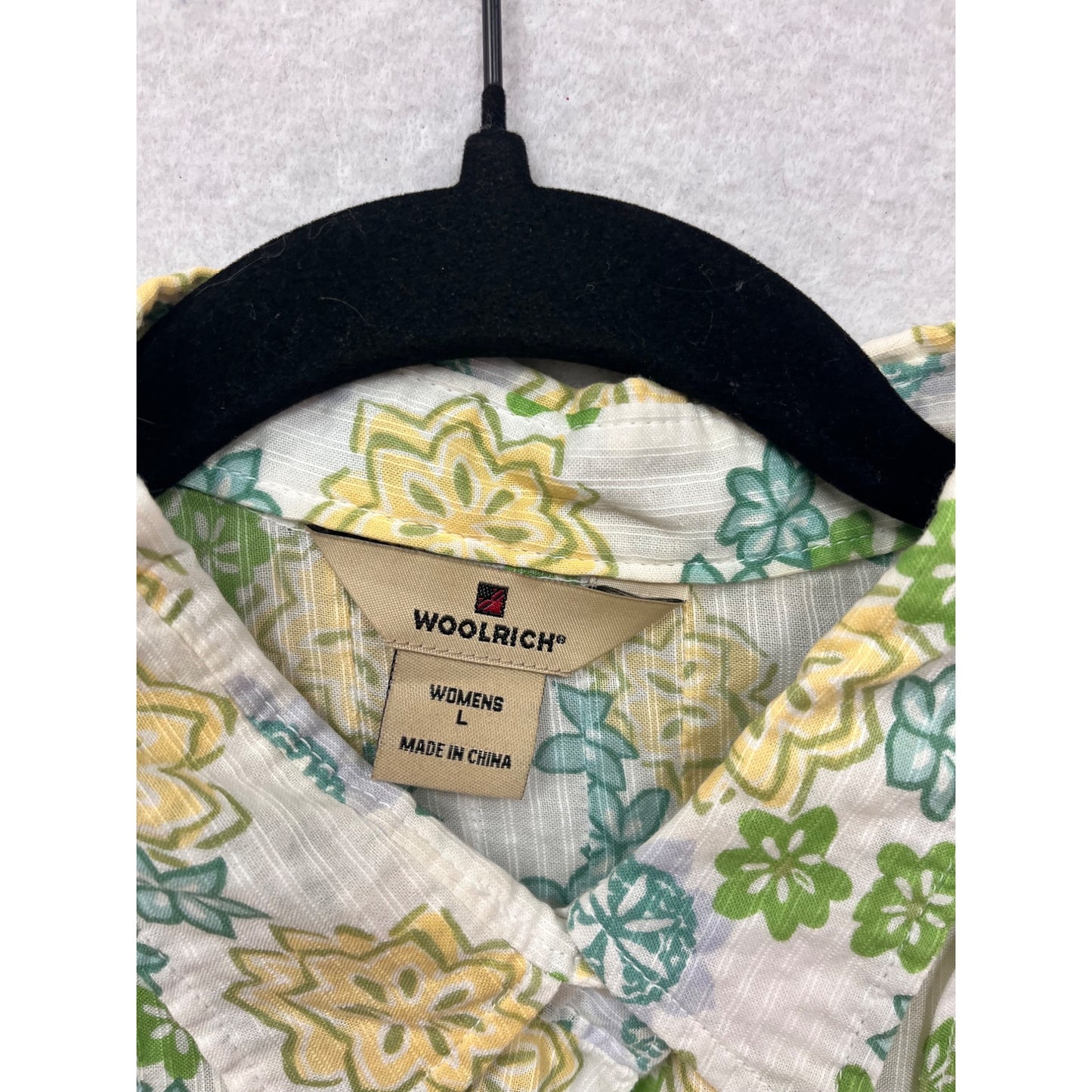 Woolrich Floral Sleeveless Button-Up Blouse L #8753