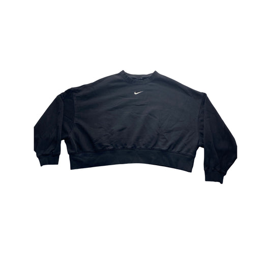 Nike Womens Black Cropped Sweatshirt Size L #7150