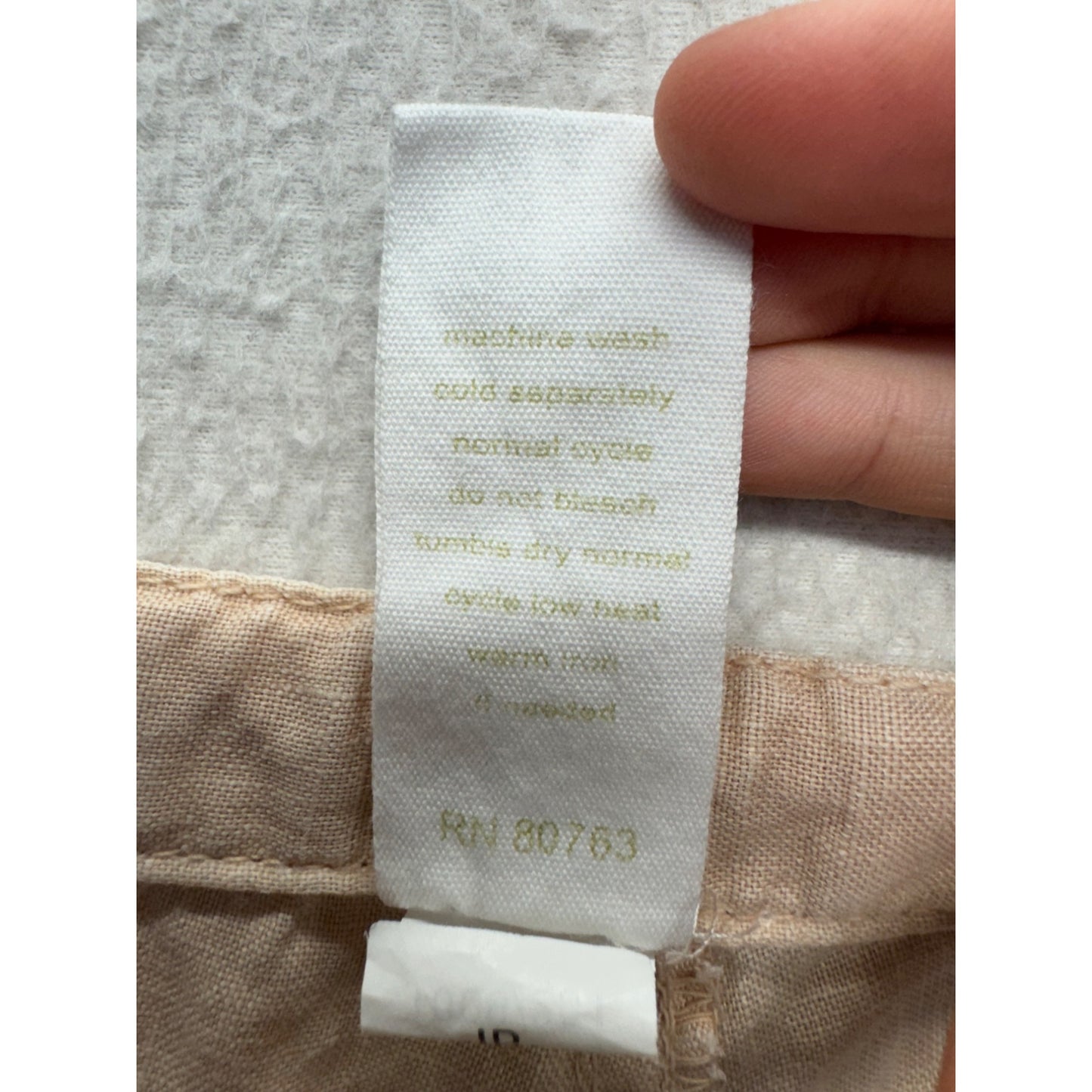 Linen Jay Wide-Leg Beige Pants Size M #9321