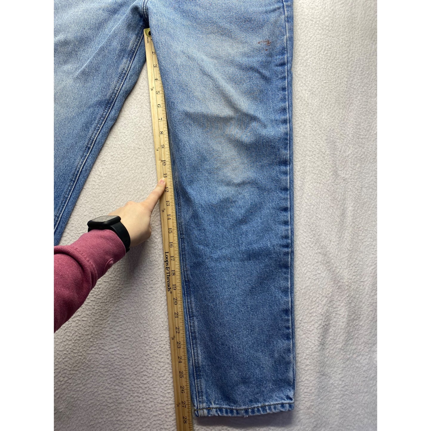 Carhartt Mens  Blue Denim Jeans With Paint Stains Relaxed Fit 28" Inseam #7207