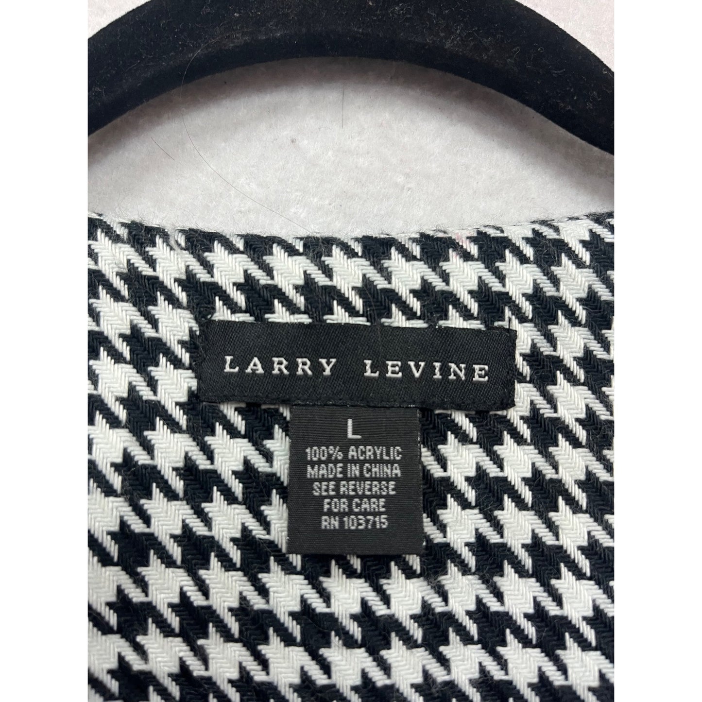 Larry Levine Houndstooth Jacket L #963A