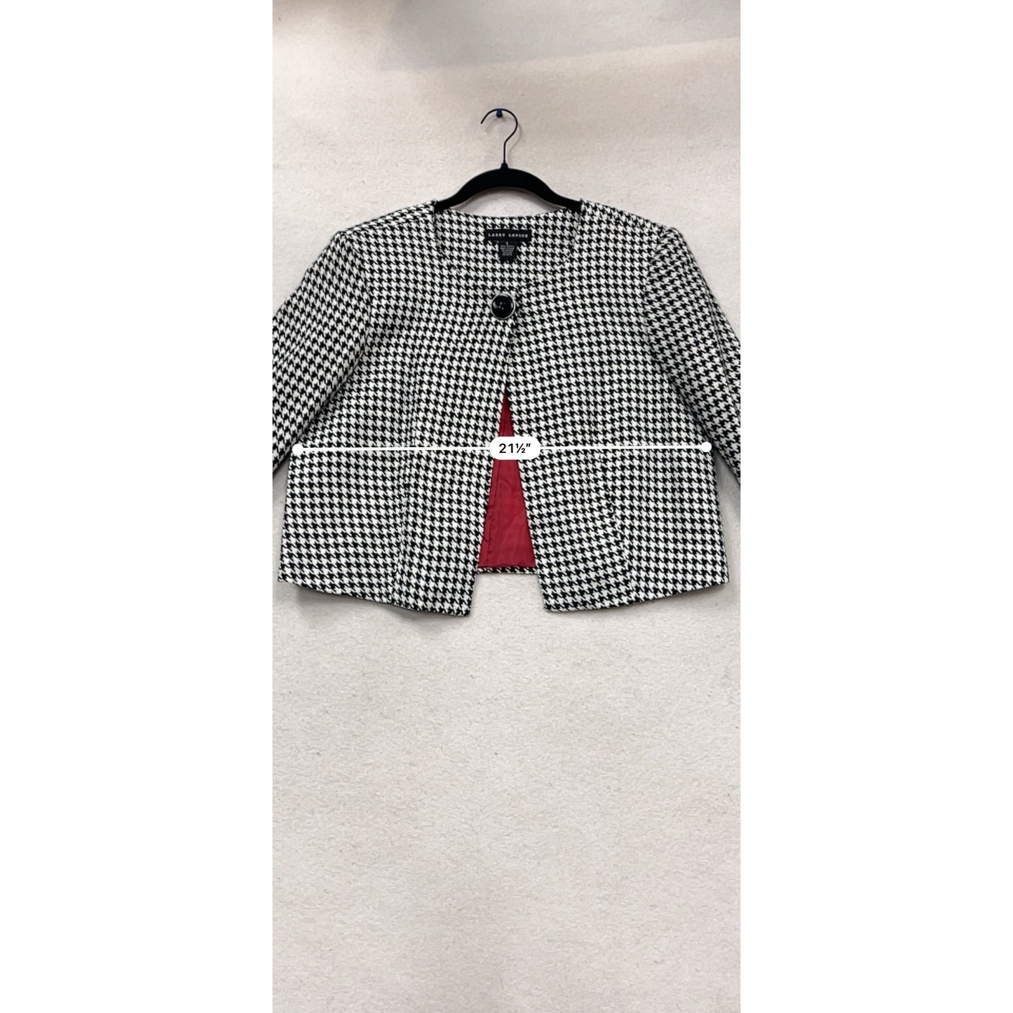 Larry Levine Houndstooth Jacket L #963A