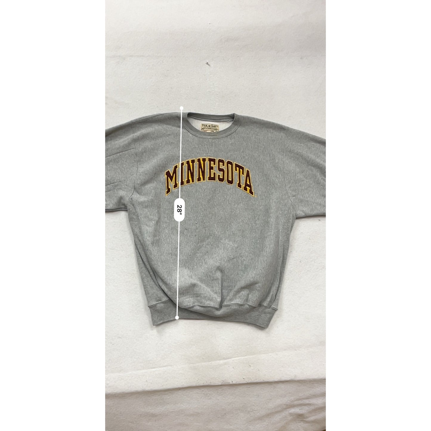 Vintage Steve & Barrys Minnesota Gray Crewneck  Sweatshirt XL #350A