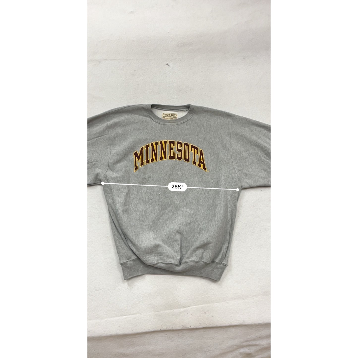 Vintage Steve & Barrys Minnesota Gray Crewneck  Sweatshirt XL #350A