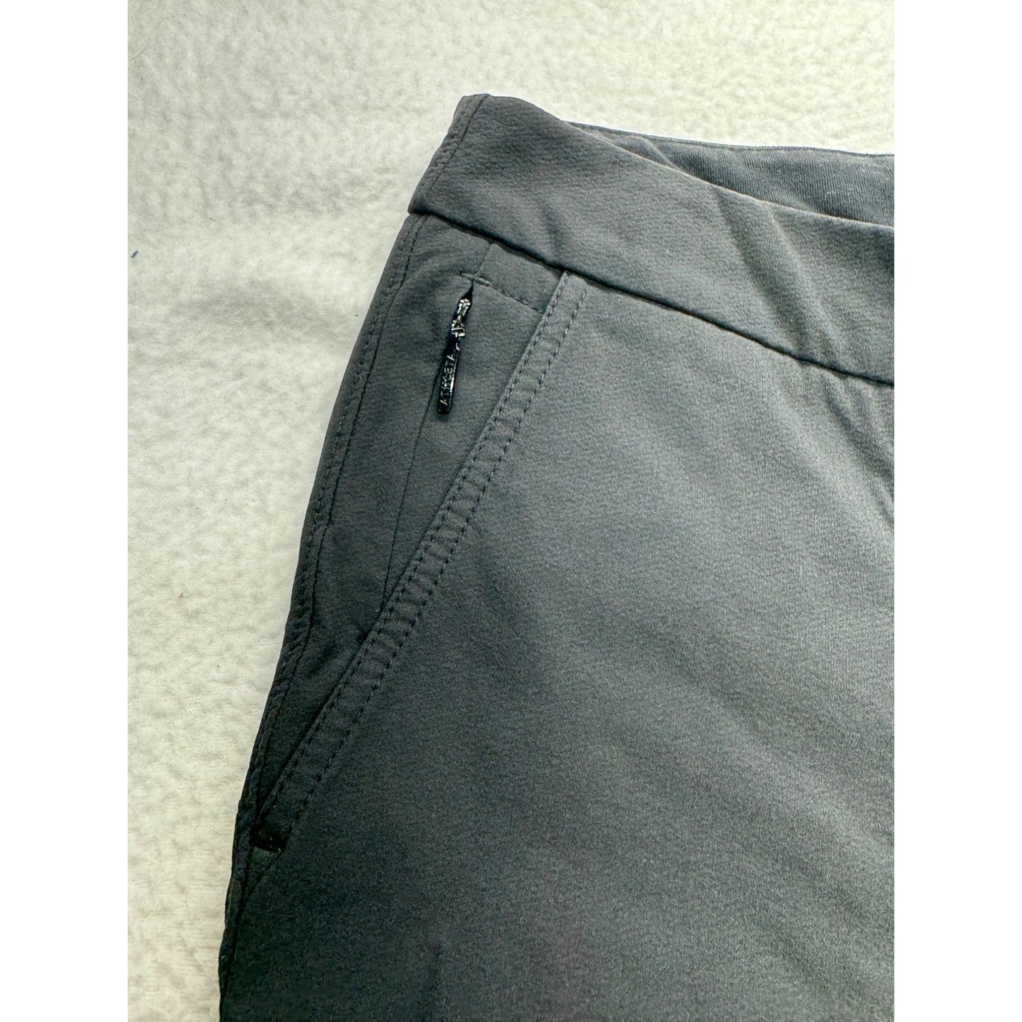 Womens Black Athleta Quick-Dry Stretch Pants With Zipper Pocket #7792