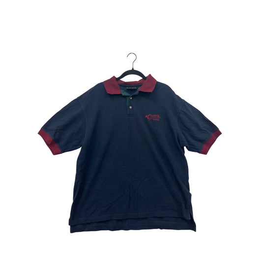 Cheers Boston Navy & Burgundy Polo Shirt Mens XL #8177