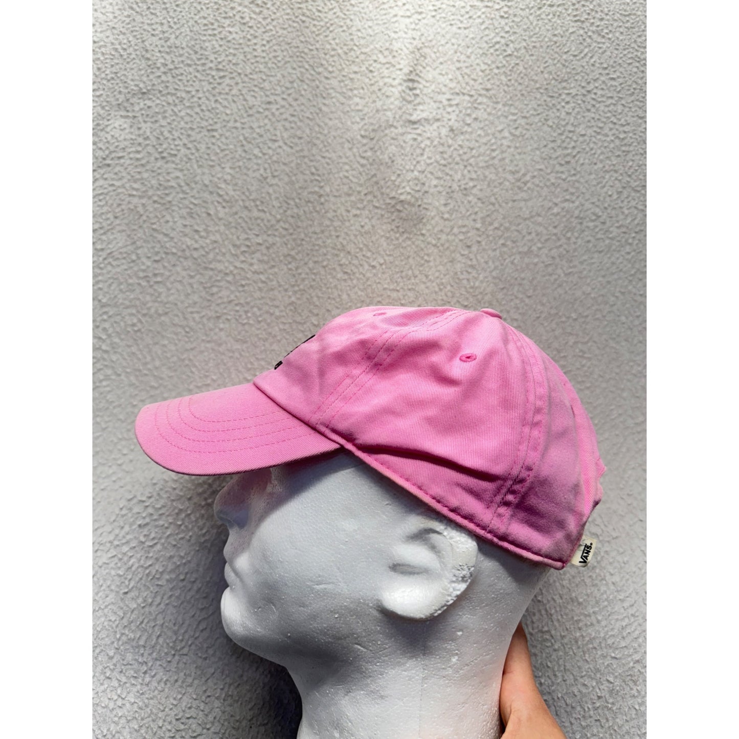 Vans Pink Cotton Baseball Cap Adjustable Strap "Off The Wall" Logo #9744