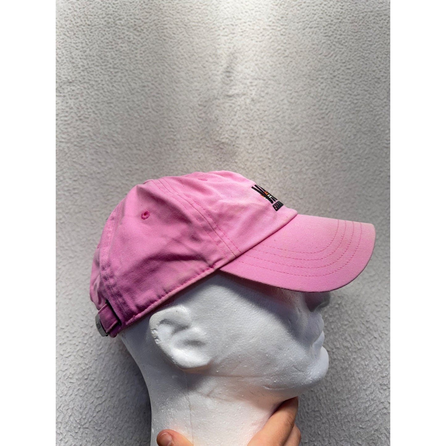Vans Pink Cotton Baseball Cap Adjustable Strap "Off The Wall" Logo #9744
