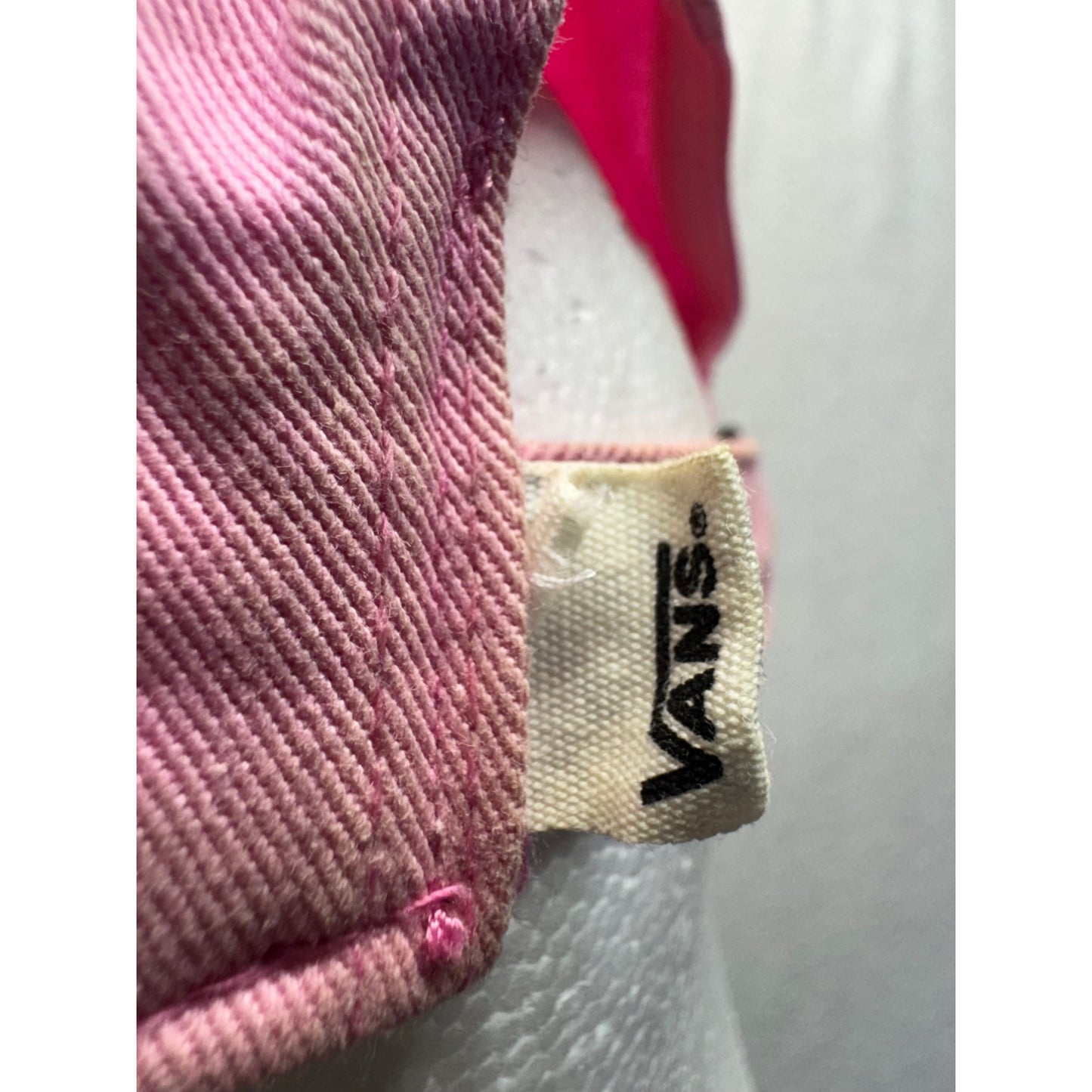 Vans Pink Cotton Baseball Cap Adjustable Strap "Off The Wall" Logo #9744