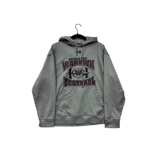 Under Armour Gray Waterloo West Wahawk Football Mens Hoodie M #8118
