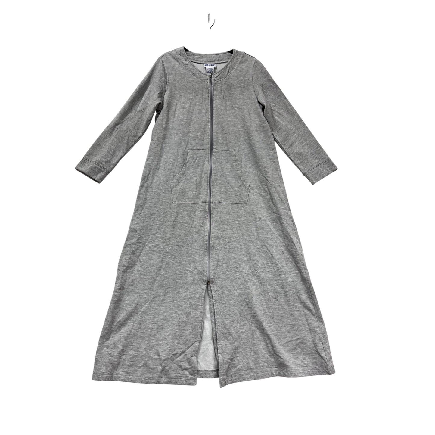 Blair Gray Long Zip-Up Duster Cardigan S #414A