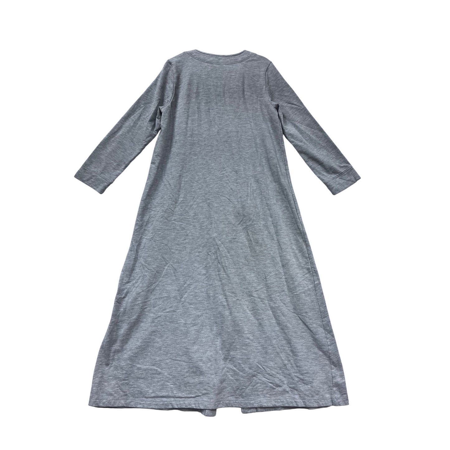 Blair Gray Long Zip-Up Duster Cardigan S #414A