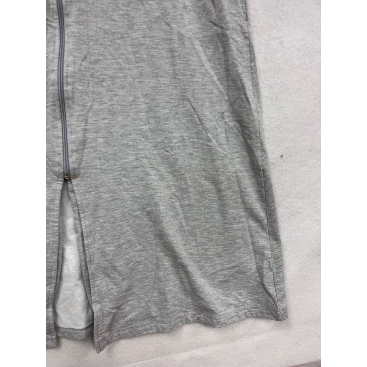 Blair Gray Long Zip-Up Duster Cardigan S #414A