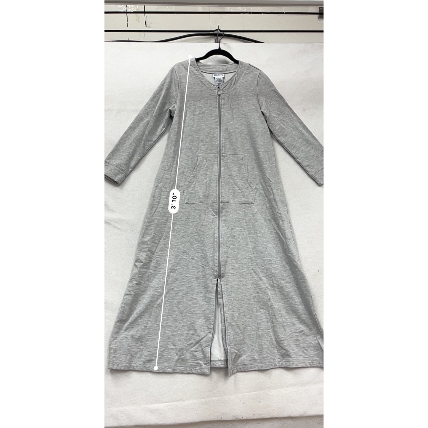 Blair Gray Long Zip-Up Duster Cardigan S #414A