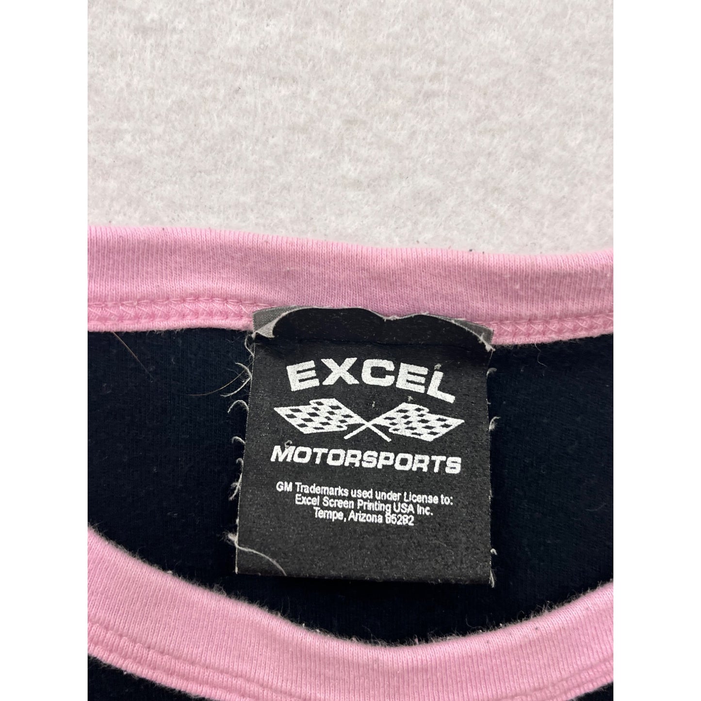 Corvette Logo Black & Pink Ringer T-Shirt #8505