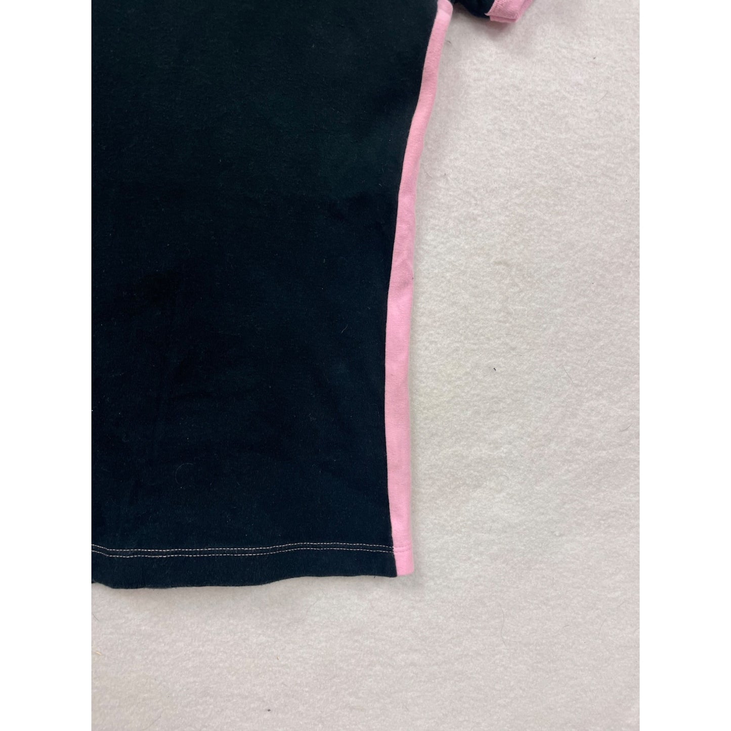 Corvette Logo Black & Pink Ringer T-Shirt #8505