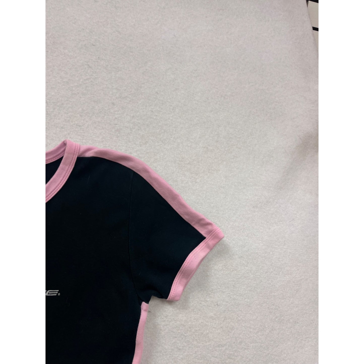 Corvette Logo Black & Pink Ringer T-Shirt #8505