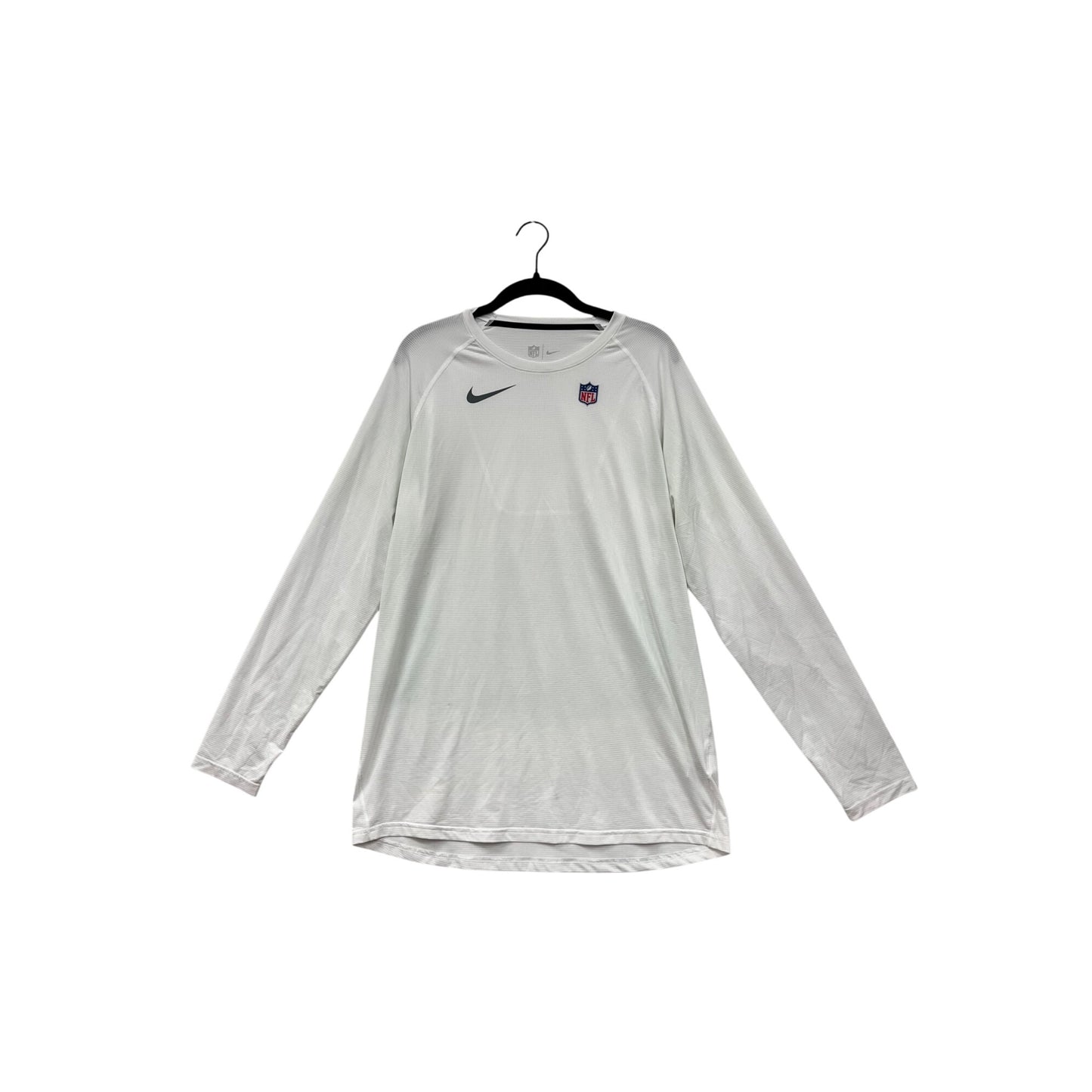 Nike NFL White Dri-Fit Long Sleeve Shirt Mens L #8104