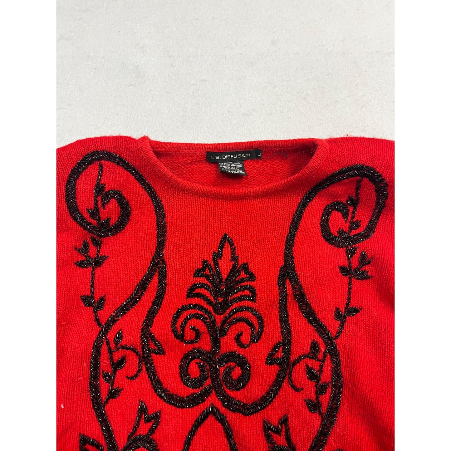 Vintage I. B. Diffusion Red Sweater #2625
