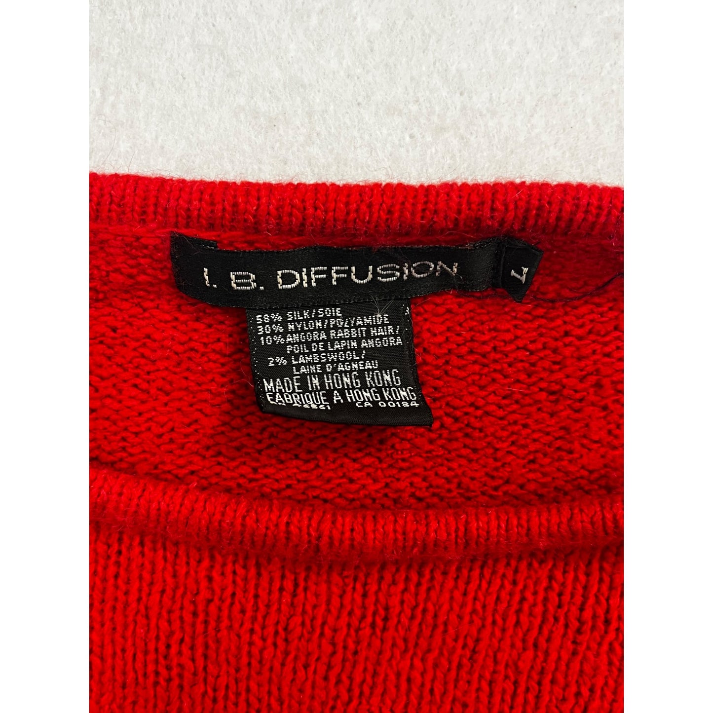 Vintage I. B. Diffusion Red Sweater #2625