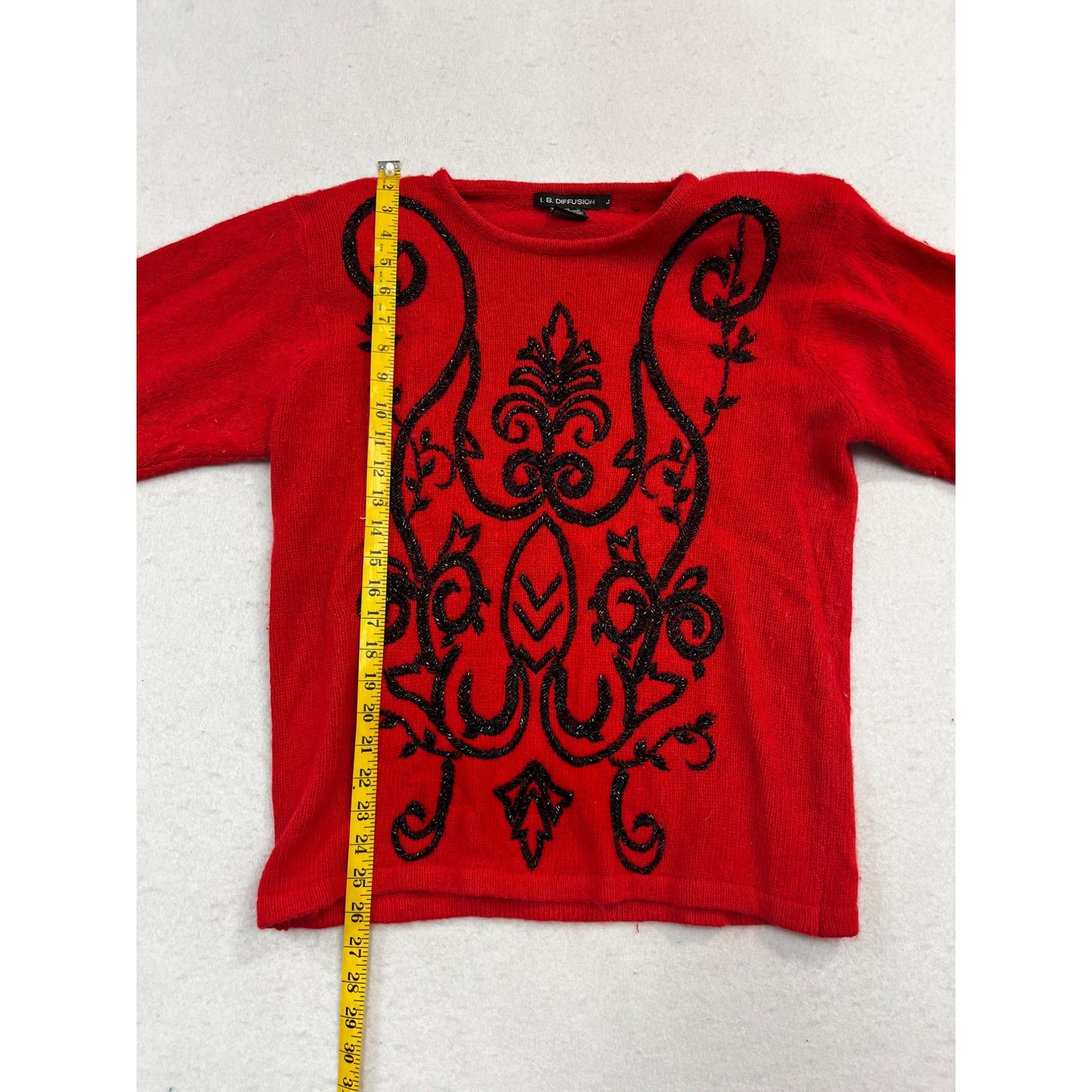 Vintage I. B. Diffusion Red Sweater #2625