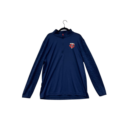 Minnesota Twins Majestic Pullover Long Sleeve Shirt XL #8760