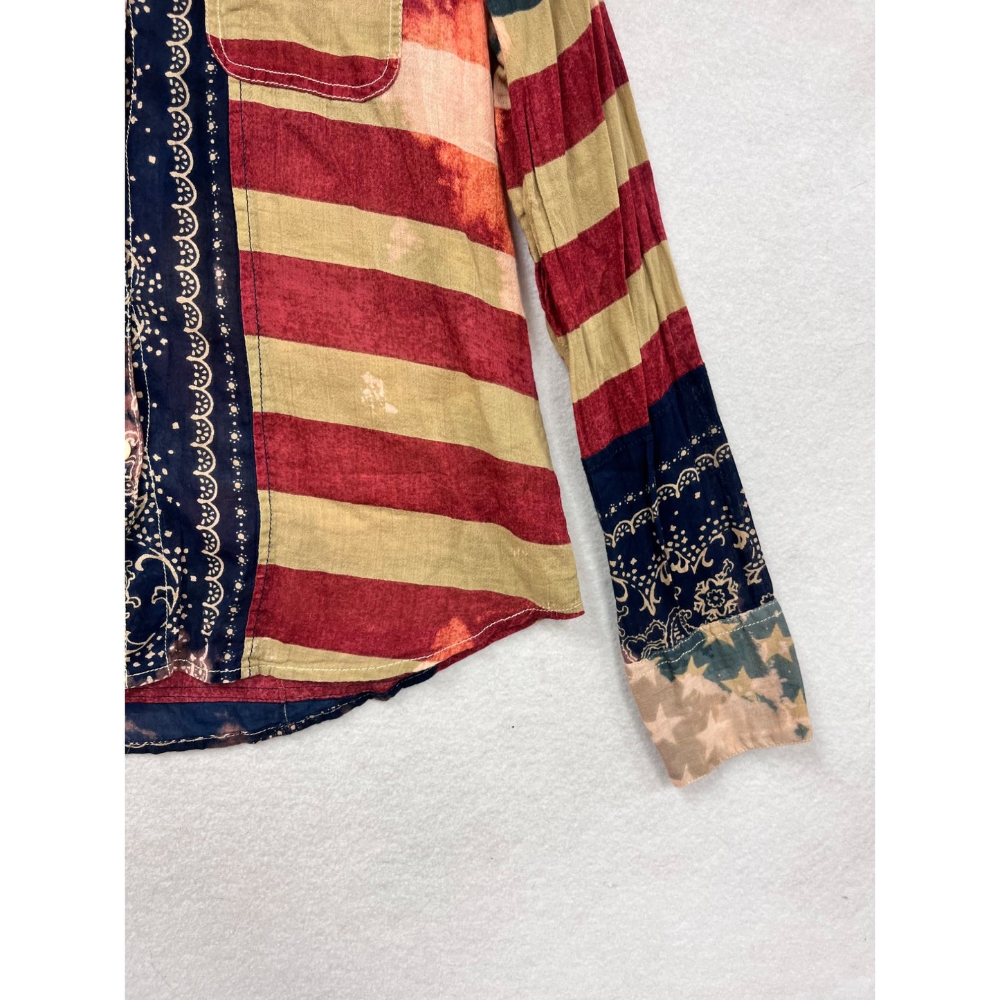 Denim & Supply Ralph Lauren Womens American Flag Shirt Size LG #8915