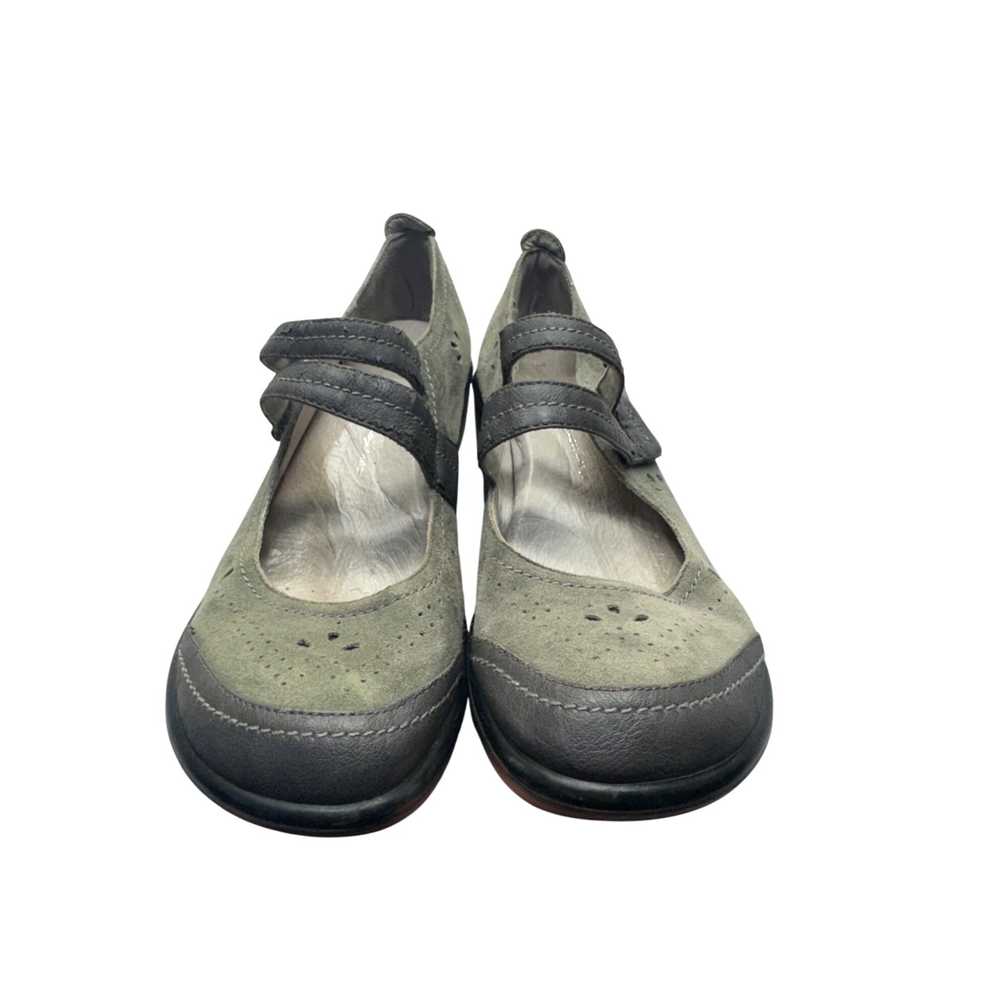 Dansko Green & Brown Mary Jane Shoes With Adjustable Straps #9471