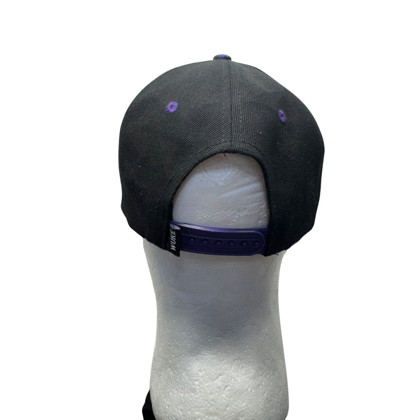 Wuke Black Snapback Hat With Galaxy Print Brim Adjustable #9234