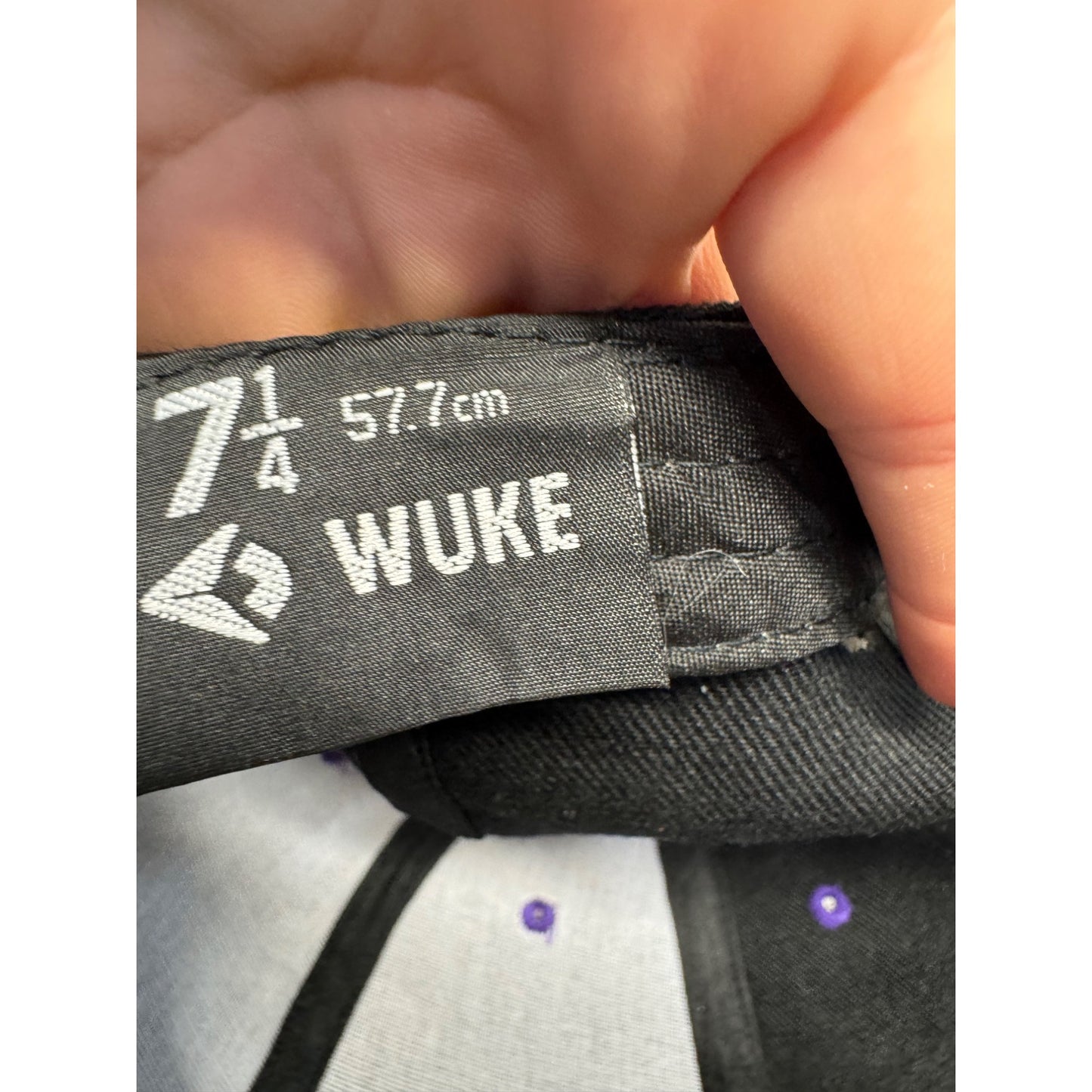 Wuke Black Snapback Hat With Galaxy Print Brim Adjustable #9234