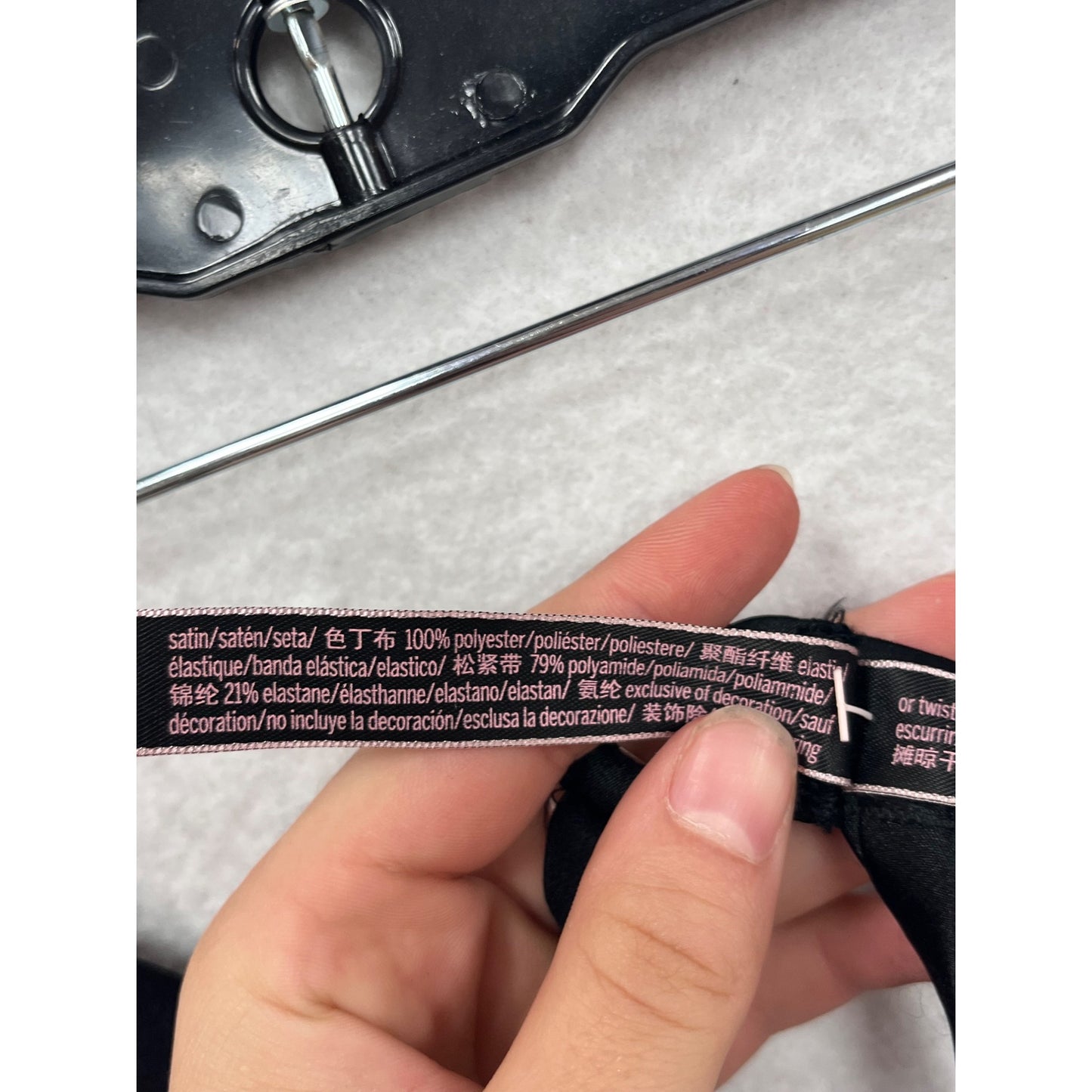 Victorias Secret Very Sexy Rhinestone Garter Belt Black XS #8743