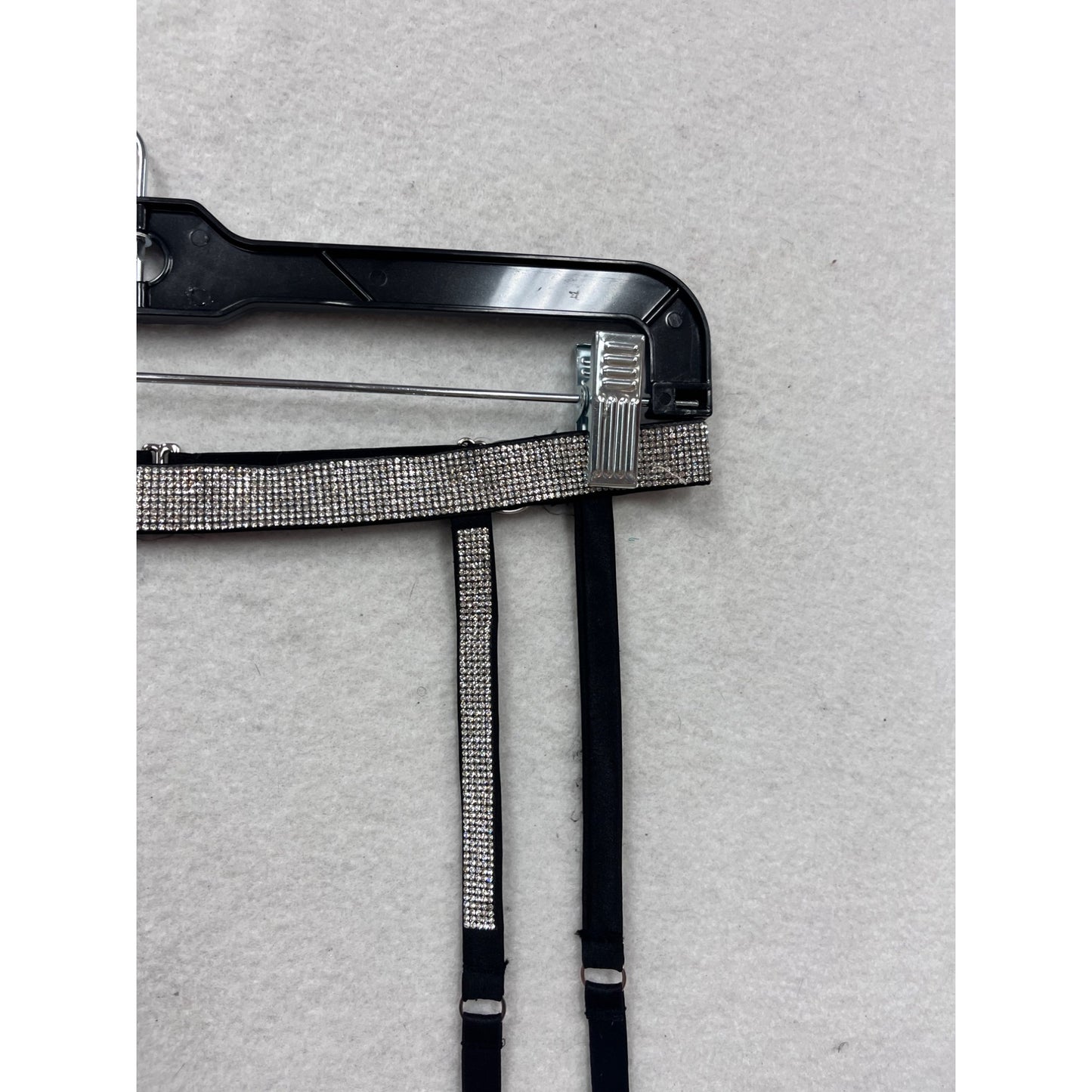 Victorias Secret Very Sexy Rhinestone Garter Belt Black XS #8743