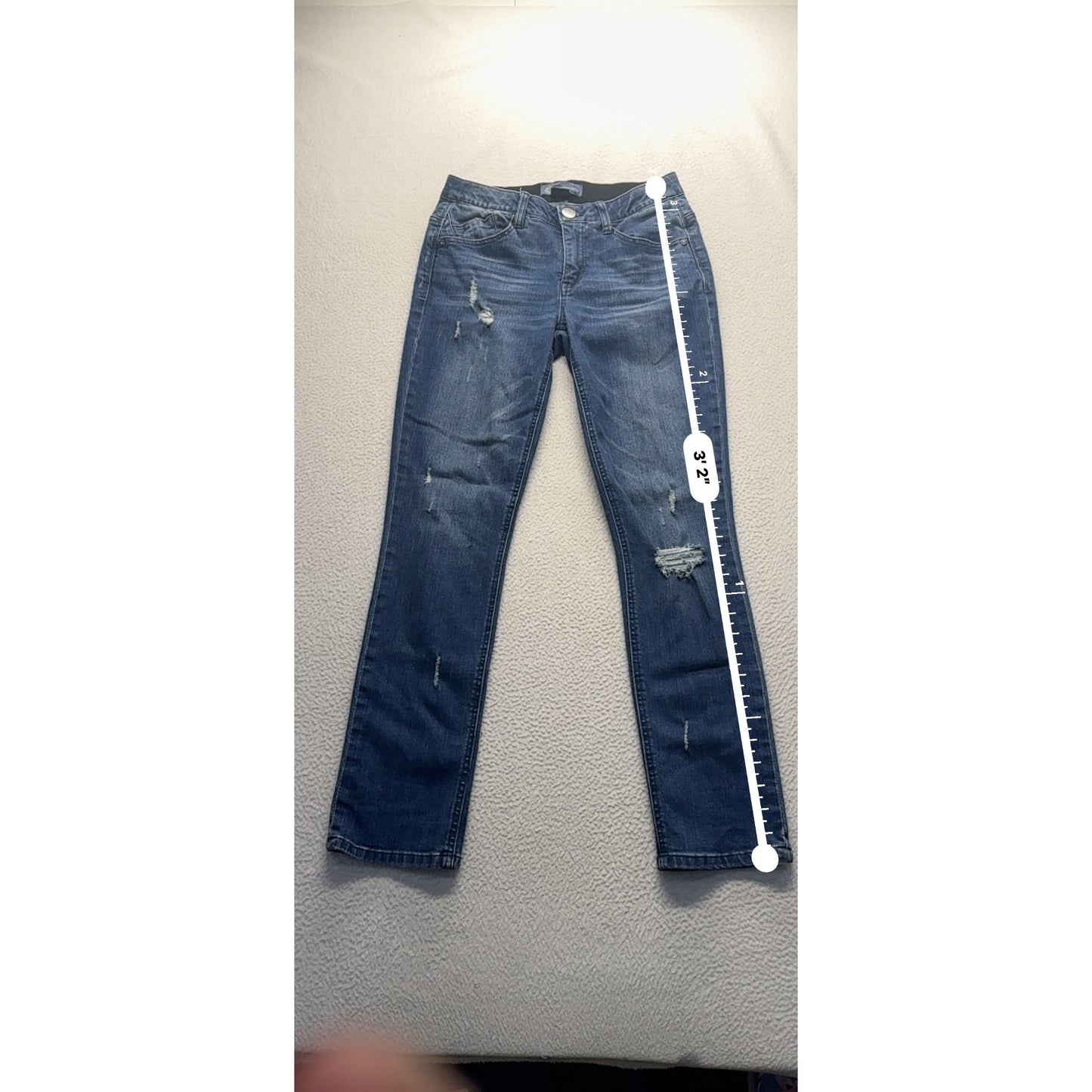 Democracy Ab Solution Distressed Straight-Leg Jeans S 2 #9097