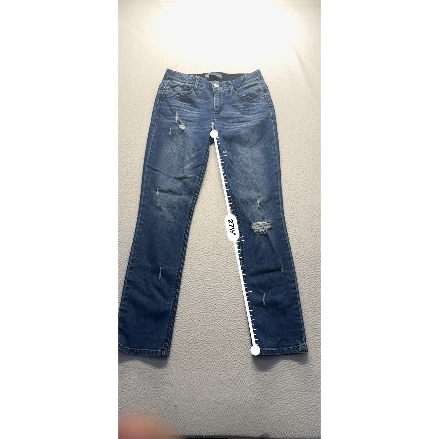 Democracy Ab Solution Distressed Straight-Leg Jeans S 2 #9097