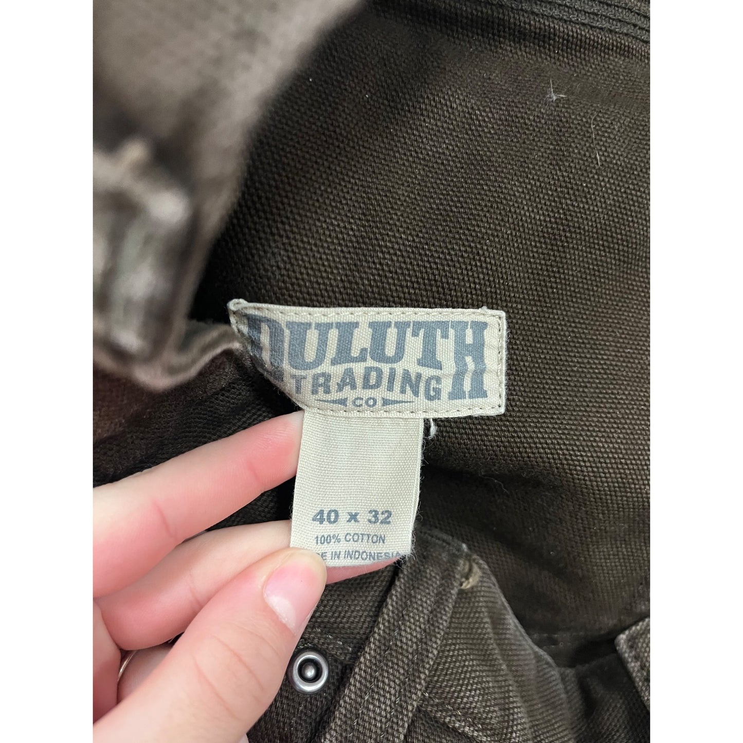 Mens Duluth Trading Co Brown Cotton Straight-Leg Pants 40x32 #6605