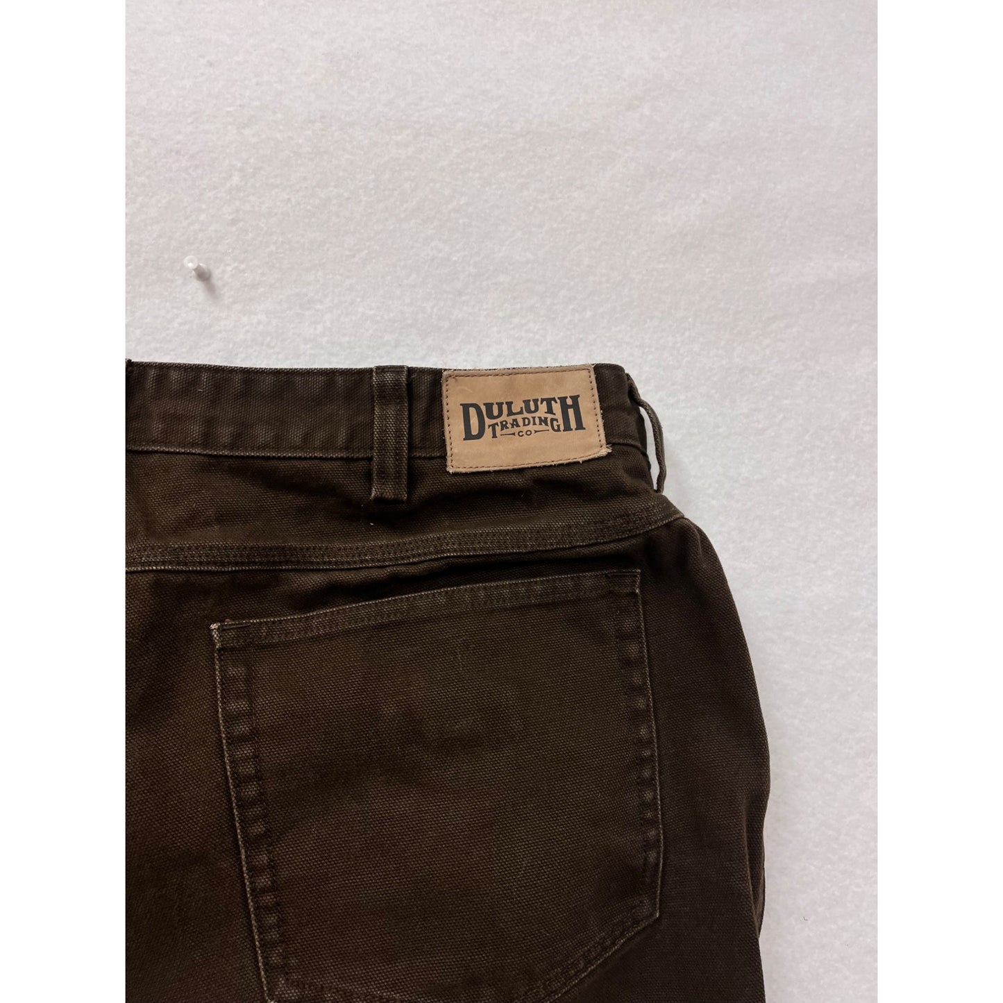 Mens Duluth Trading Co Brown Cotton Straight-Leg Pants 40x32 #6605