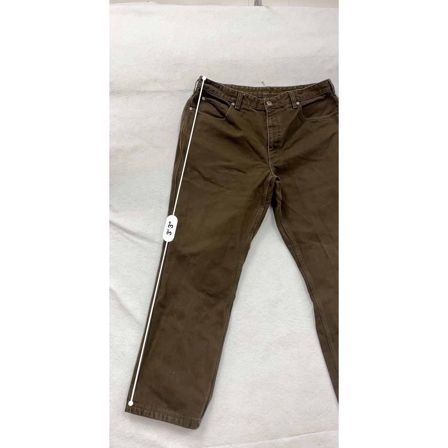 Mens Duluth Trading Co Brown Cotton Straight-Leg Pants 40x32 #6605